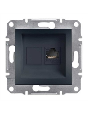 Schneider Asfora Antrasit Tekli RJ45-Cat5e-UTP Priz Çerçevesiz - EPH4300171