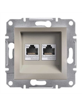 Schneider Asfora Bronz İkili RJ45-Cat5e-UTP Priz Çerçevesiz - EPH4400169