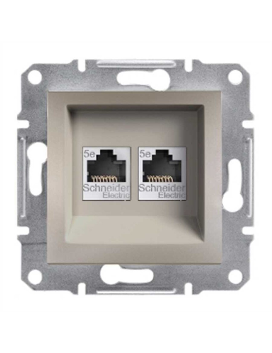 Schneider EPH4400169 Asfora Serisi Data Prizi 2*Rj45 Cat5E-Utp Bronz (Çerçevesiz) Schneider Eph4400169 Asfora Serisi Data Prizi 2*Rj45 Cat5E-Utp Bronz (Çerçevesiz)