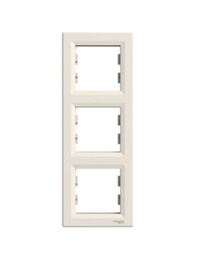 Schneider Asfora Krem Üçlü Dikey Çerçeve - EPH5810323