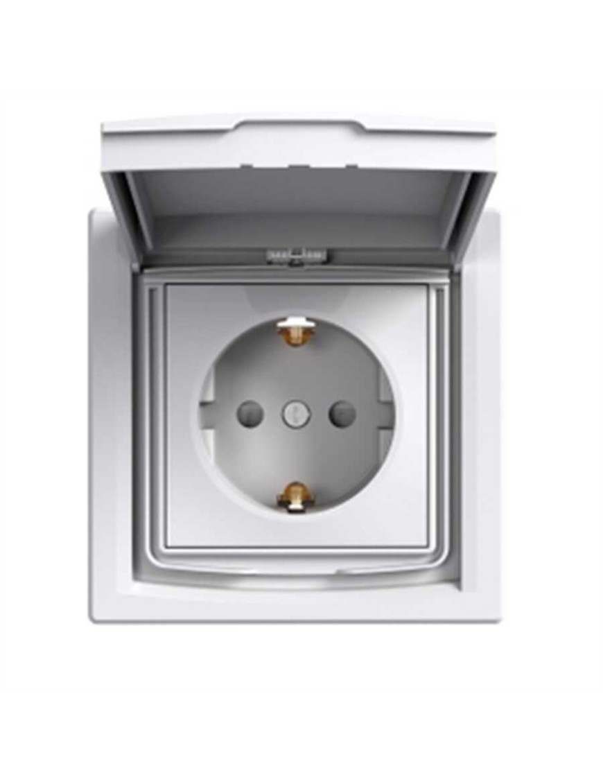 Schneider EPH3100321 Asfora Kapaklı Topraklı Priz Ip44 Beyaz (Çerçeveli) Schneider Eph3100321 Asfora Kapaklı Topraklı Priz Ip44 Beyaz (Çerçeveli)