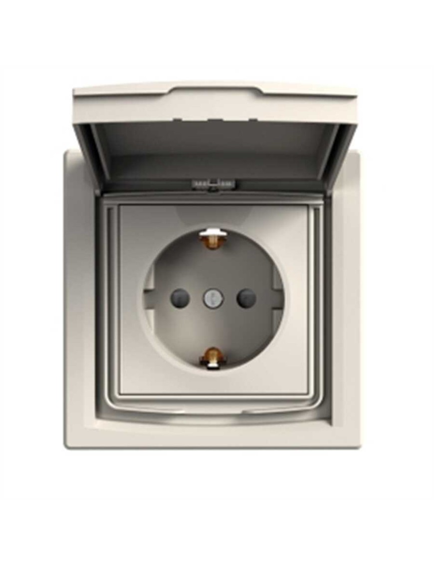 Schneider EPH3100323 Asfora Kapaklı Topraklı Priz Ip44 Krem (Çerçeveli) Schneider Eph3100323 Asfora Kapaklı Topraklı Priz Ip44 Krem (Çerçeveli)