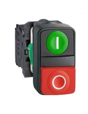 Schneider Xb5Al73415 Yeşil /Kırmızı Çıkık Çift Başlıklı Buton 22 mm İşaretli