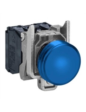 Schneider Xb4Bvm6 230-240V Entegre Led'Li Mavi Komple Pilot Işığı 22 mm Düz Lens