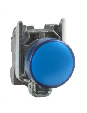 Schneider Xb4Bvb6 24V Entegre Led'Li Mavi Komple Pilot Işığı 22 mm Düz Lens