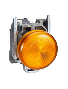 Schneider Xb4Bv65 250V Ba9S Ampul İçin Turuncu Komple Pilot Işığı 22 mm Düz Lens