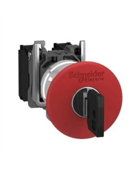 Schneider Xb4Bs9445 Kırmızı 40 mm Acil Durdurma Buton 22 mm Tetik Mandallm Anahtrl Bırakılan 1Na 1Nk