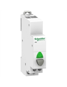 Schneider A9E18036 Acti9 İpb 1Na Gri Tek Basmalı Düğme-Gösterge Işığı Yeşil 110-230Vac