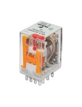 Molwex 060 050 MLX-412DC 4CO 5A 12VDC LED Test Butonlu Röle