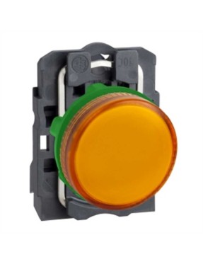 Schneider 50V Ba9S Ampul İçin Turuncu Eksiksiz Pilot Işığı Ø22 Düz Lens