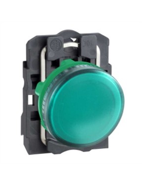 Schneider Xb5Av63 <=250V Ba9S Ampul İçin Yeşil Eksiksiz Pilot Işığı Ø22 Düz Lens