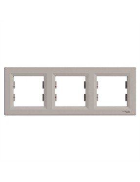 Schneider EPH5800369 Asfora 3'lü Yatay Çerçeve Bronz