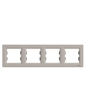 Schneider EPH5800469 Asfora 4'lü Yatay Çerçeve Bronz