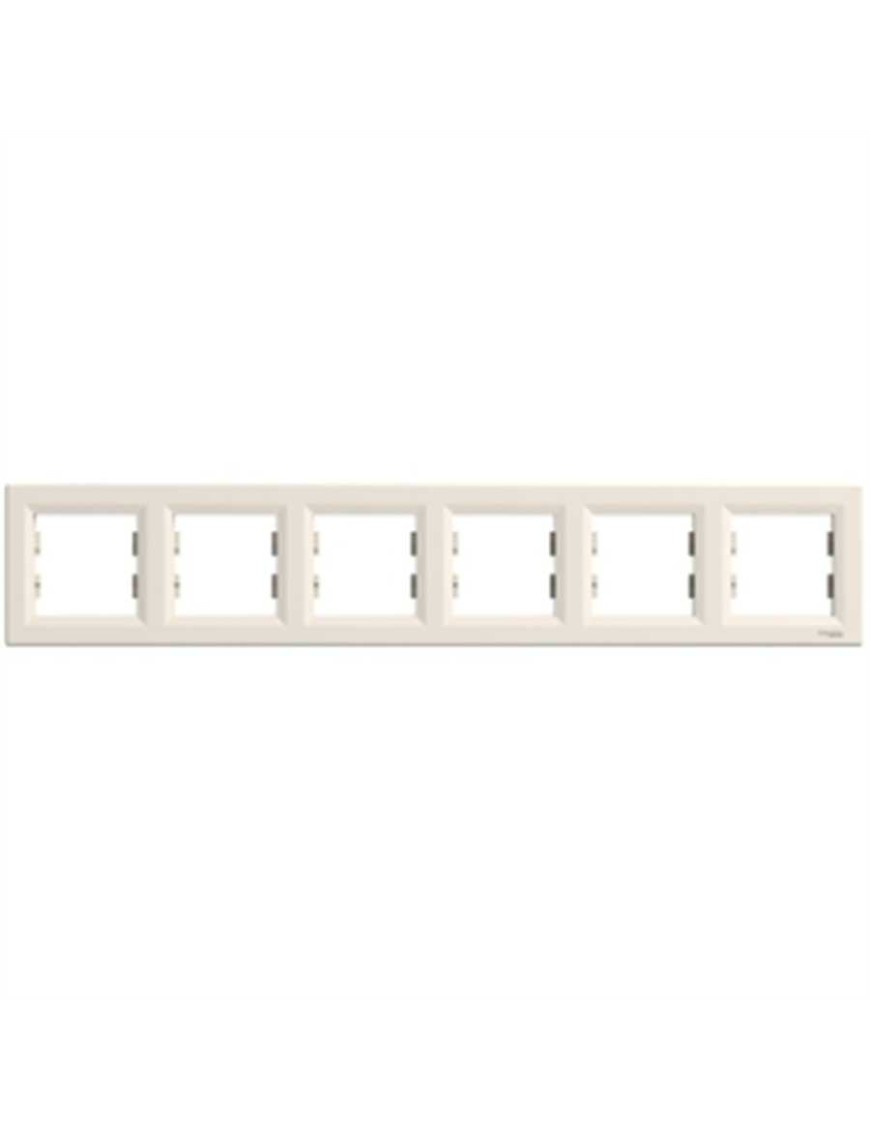 Schneider EPH5800623 Asfora Krem Altılı Çerçeve Yatay Schneider Eph5800623 Asfora Krem Altılı Çerçeve Yatay