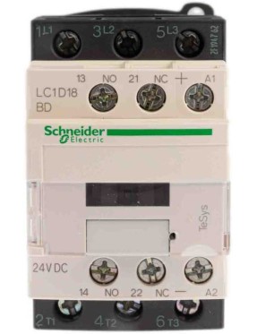 Schneider LC1D18BD 7,5 Kw 18A 24V Dc 1 No 1 Nc Tesys D Kontaktör