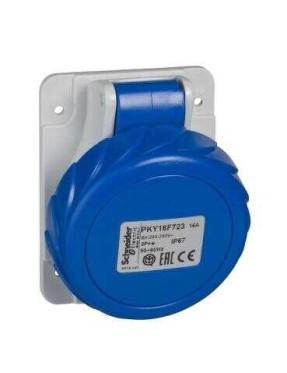 Schneider PKY16F723 3X16A Monofaze 2P T Ip67 Hızlı Eğik Makine Prizi