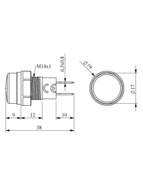 Emas S140NO S Serisi Plastik 230V AC Şeffaf 14 mm Sinyal