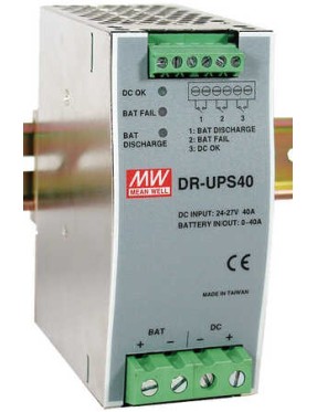 Meanwell DR-UPS40 24-29VDC RAY TİPİ UPS MODÜL  ŞARJ 2A