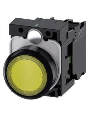Siemens 3Su1102 0Ab30 1Ba0 Sirius Act Plastik Sarı Komple Işıklı Yay Dönüşlü Butonlar 24 Ac Dc 1No