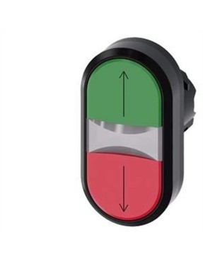 Siemens 3Su1001 3Ab42 0An0 Sirius Act Plastik İkiz Buton Yukarı Aşağı Simgeli Kırmızı Yeşil