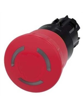 Siemens 3Su1001 1Hb20 0Aa0 Sirius Act Plastik Çevir Kur Işıklı 40 Mm Acil Stop Mantar Butonlar