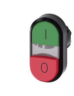 Siemens 3Su1000 3Bb42 0Ak0 Sirius Act Plastik İkiz Buton 0 1 Yazılı Kırmızı Yeşil
