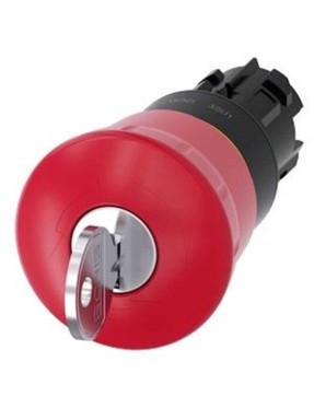Siemens 3Su1000 1Hf20 0Aa0 Sirius Act Plastik Kilitli 40 Mm Acil Stop Mantar Butonlar