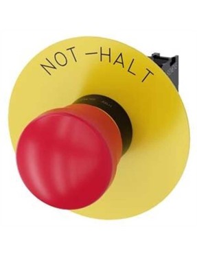 Siemens 3Su1100-1Ha20-1Ch0 Sirius Act Plastik Çek-Kur 1Nc Not-Halt Plakalı Komple Acil Stop Mantar Butonla