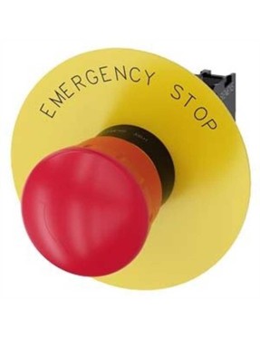 Siemens 3Su1100-1Hb20-1Cg0 Sirius Act Plastik Çevir-Kur 1Nc Emergency Stop Plakalı Komple Acil Stop Mantar