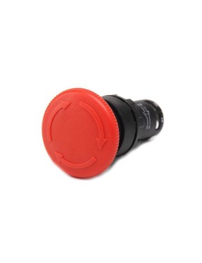 Emas MB200E MB Serisi Plastik 1NC Acil Stop 40 mm Çevirmeli Kırmızı 22 mm Buton