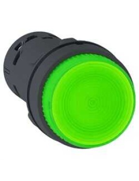 Emas B130HY B Serisi Plastik Ba9S Duylu 1NO Yaylı Çıkık Yeşil 22 mm Buton