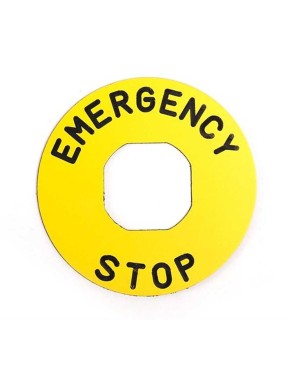 Emas BET60P Aksesuar (EMERGENCY STOP) Baskılı Etiket