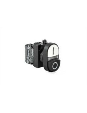 Emas CP102K21HB CP Serisi Plastik 1NO+1NC Çiftli 1 Çıkık Siyah-Beyaz 22 mm Buton
