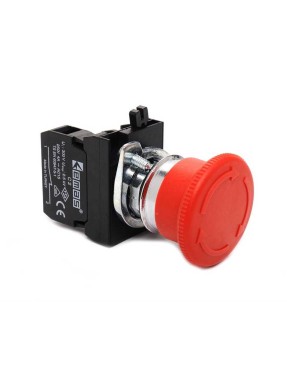 Emas CM200E CM Serisi Metal 1NC Acil Stop 40 mm Çevirmeli Kırmızı 22 mm Buton
