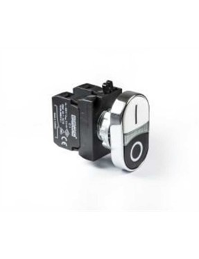 Emas CM102K20HB CM Serisi Metal 1NO+1NC Çiftli Düz Siyah-Beyaz 22 mm Buton