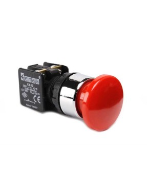 Emas KB12MK KB Serisi Plastik 1NC Yaylı 40 mm Mantar Kırmızı 22 mm Buton