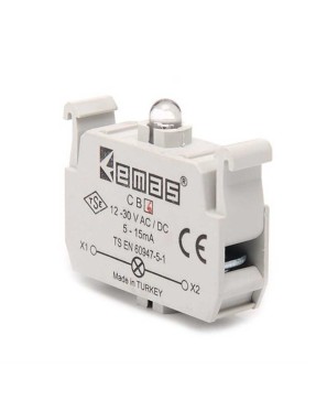 Emas CB6 Yedek LED'li 12-30V AC/DC Kırmızı Sinyal Blok