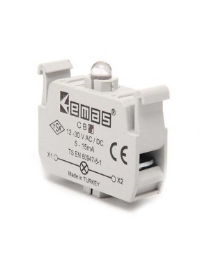 Emas CB8 Yedek LED'li 12-30V AC/DC Sarı Sinyal Blok