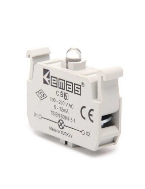 Emas CBB Yedek LED'li 100-230V AC Beyaz Sinyal Blok