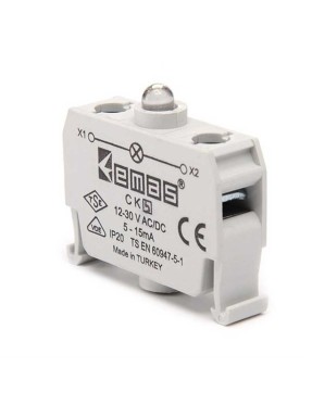 Emas CK5 Yedek LED'li 12-30V AC/DC Beyaz Sinyal Blok Kumanda Kutusu için (C Serisi)