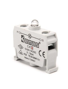 Emas CK6 Yedek LED'li 12-30V AC/DC Kırmızı Sinyal Blok Kumanda Kutusu için (C Serisi)