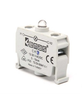 Emas CK7 Yedek LED'li 12-30V AC/DC Mavi Sinyal Blok Kumanda Kutusu için (C Serisi)