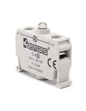 Emas CKB Yedek LED'li 100-230V AC Beyaz Sinyal Blok Kumanda Kutusu için (C Serisi)
