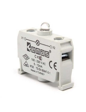 Emas CKS Yedek LED'li 100-230V AC Sarı Sinyal Blok Kumanda Kutusu için (C Serisi)