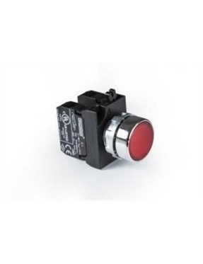 Emas CM101DK CM Serisi Metal 2NO Yaylı Düz Kırmızı 22 mm Buton