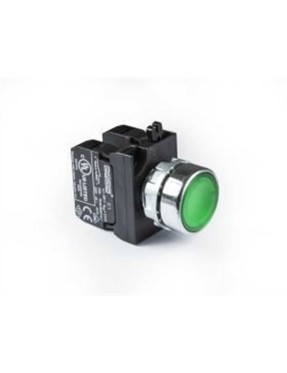 Emas CM101DY CM Serisi Metal 2NO Yaylı Düz Yeşil 22 mm Buton