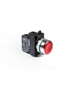 Emas CM102DK CM Serisi Metal 1NO+1NC Yaylı Düz Kırmızı 22 mm Buton