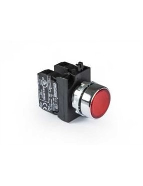 Emas CM202DK CM Serisi Metal 2NC Yaylı Düz Kırmızı 22 mm Buton