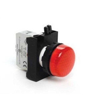 Emas CP0K0XK CP Serisi Plastik LED'li 100-230V AC Kırmızı 22 mm Sinyal