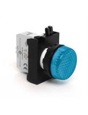 Emas CP0M0XM CP Serisi Plastik LED'li 100-230V AC Mavi 22 mm Sinyal